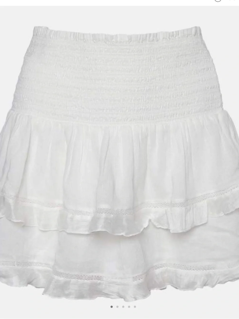 Isabel Marant Cream Smocked Tiered Mini Skirt *FLAW* EU34 US2